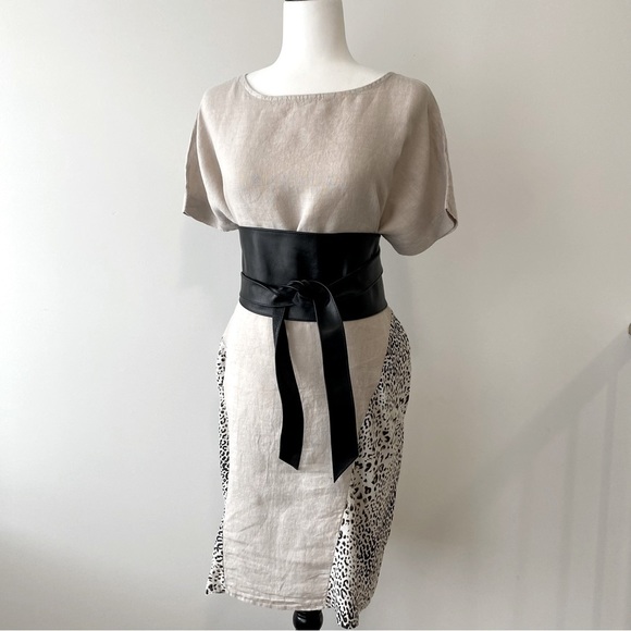 Neutral Linen Dress | Made in Italy - Picture 4 of 12